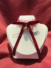 可愛いクリスマス・新年用リボンベル鎖骨チェーンチョーカー【2色・デート用】