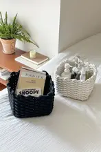 デスクトップ化粧品収納ボックス【洗える・エコ素材・小物・鍵やお菓子の収納に最適】