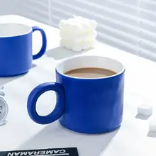 カップル用陶器製洗面カップセット【シンプルデザイン・マウスウォッシュカップ・歯ブラシホルダー】