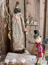 クリスマス雪だるまとサンタクロースの置物【クリスマス decorations・カフェウィンドウディスプレイ用】