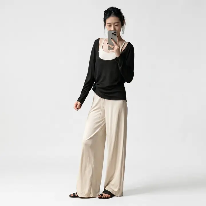 春夏用プロフェッショナルスタイルのヨガウェア【長袖・フィットネス用・女性用】