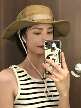 抽绳付きダーティーハット【夏用・UVカット・アウトドア・登山・釣り用】