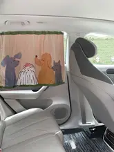 車用窓日よけカーテン【全棉・赤ちゃん用・埋め込み型スライドレール】