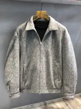 白鹅绒使用！翻 collar のメンズダウンジャケット【冬用・保温性・ウールコート風】