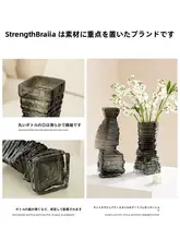 ガラス花瓶 岩肌調 インテリア雑貨 ドライフラワー用 上品 「EKU PRO」「Fanbing」
