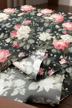 コットン生地の花柄ハンドメイドカバージャケット【極上の柔らかさ・レトロデザイン】