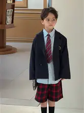 男の子用西洋風スーツジャケット【春向け・おしゃれなデザイン・学院スタイル】（セットアップ対応）