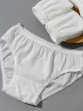 旅行用使い捨てコットン女性用パンティ【ダブルクロッチ・三角形デザイン・5枚セット】