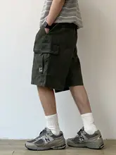 カーゴハーフパンツ メンズ ウォッシュ加工 ヴィンテージ ストレート ワイド カジュアル 着回し 「JOYZONE」