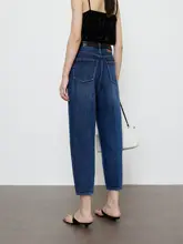 高腰デニムパンツ【トルコ製・ビンテージスタイル・9分丈・テーパード】