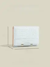 高級感あるクロコダイル柄ショート財布【レディース・多カードポケット・シンプルデザイン】