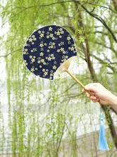 和風リバーシブル扇子【桜柄・金箔加工・コスプレ・撮影小道具】