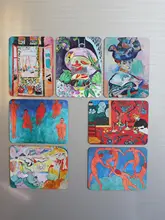 マティス風のボトムを持つ女性のダンスを描いた創造的な冷蔵庫用マグネット【開いた窓のデザイン】