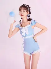 ワンピース水着 女性の和風の小さな新鮮な純粋な欲望は薄かった
