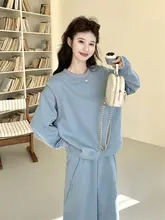 浅い青のパッチワークパーカーとスカート【春秋用・スタイル・セットアップ対応】
