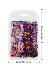 ハロウィン用かぼちゃ柄のネイル用ラメ【スカル・バット・キャットデザイン・秋冬用】