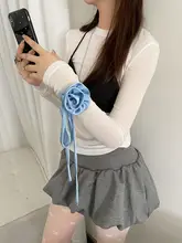 優雅な花柄ウエストリボン付き女性用ドレス【ネックレス風装飾・細ウエストベルト】