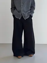 アメリカンレトロデザインのストレートパンツ【春夏用・男女兼用・ゆったりシルエット・ワイドレッグ】（セットアップ対応）