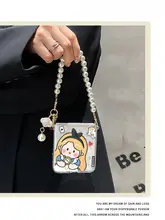 MASFEIL Huawei Pocket 2用 透明全包型スマホケース【折りたたみ式・ストラップ付き・衝撃吸収】