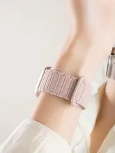 Apple Watch バンド マグネット式 シリコン パステルミント スポーツ 夏用 メンズ レディース Series 10 9 8 7 3 SE Ultra 対応