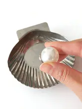 貝殻型アロマプレート【金属パール装飾・インテリアにも最適】