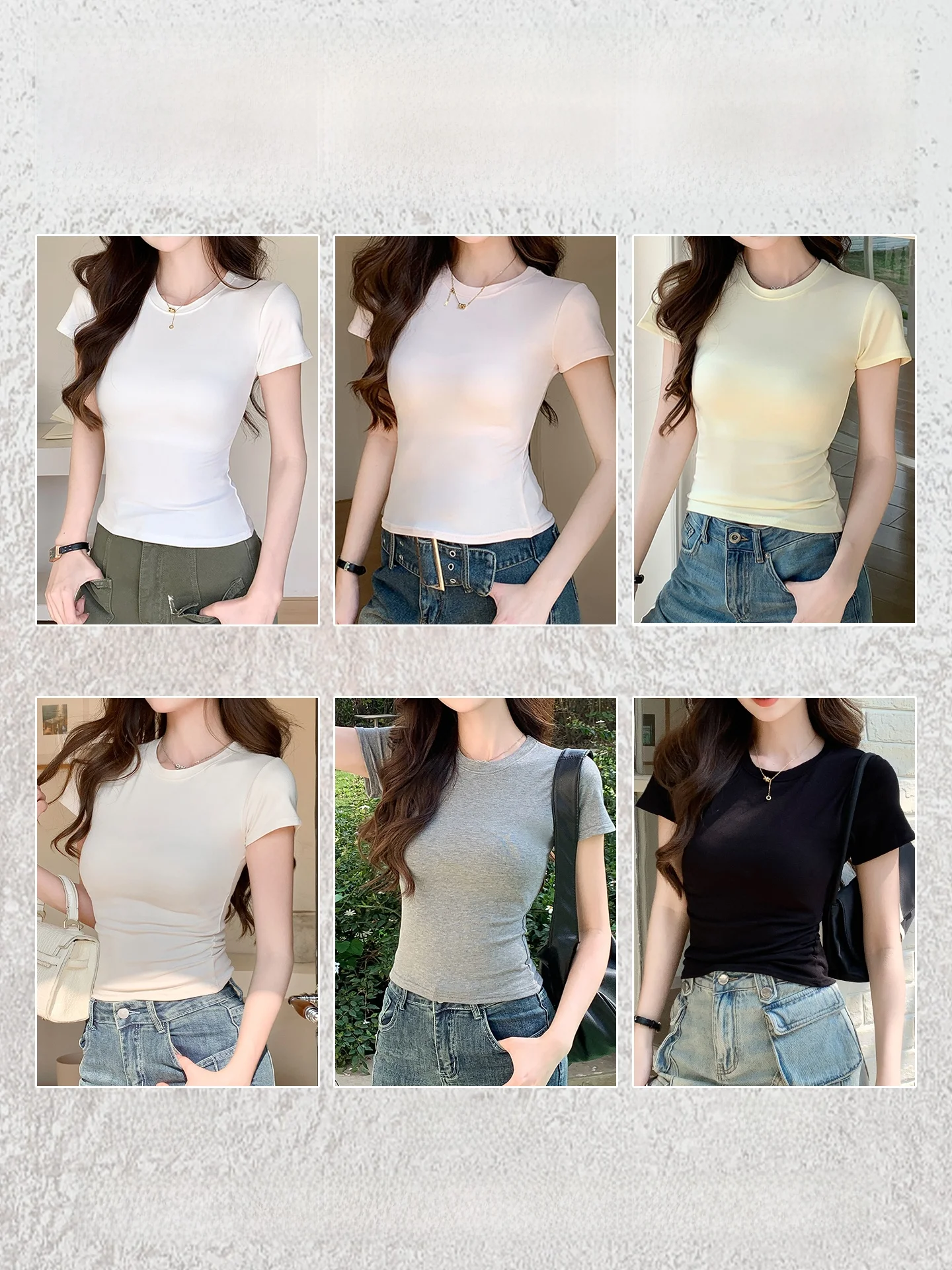 「tシャツ重ね着コーデ レディース」で失敗しない方法は？アプリコットカラーのショートTシャツが解決する