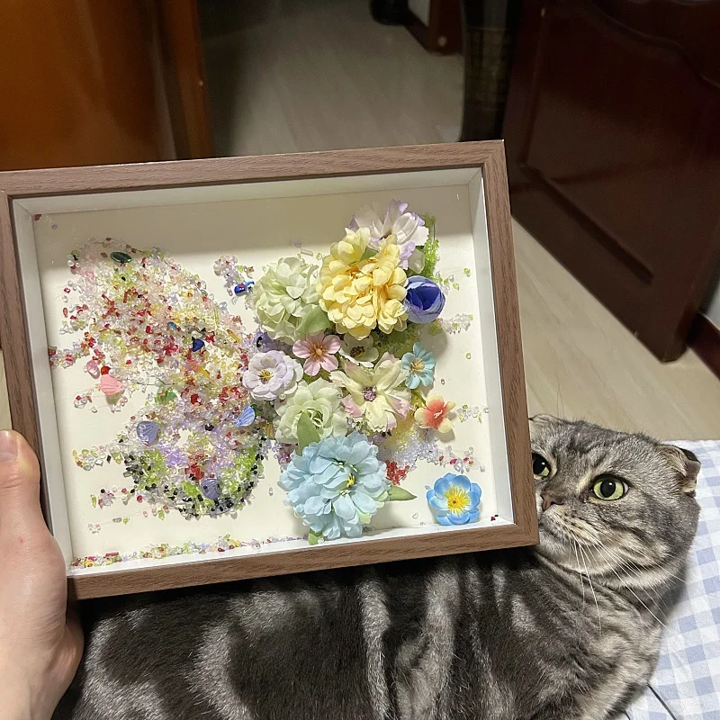 蝶のエターナルフラワーDIY材料キット：乾燥花フレーム置物の簡単な作り方と実用性