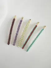 天然アメジストの一言ヘアピンデザイン