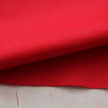 極上の柔らかさのストレッチコットンギャバジン生地【大赤色・シャツやスリムパンツ用・DIY用】