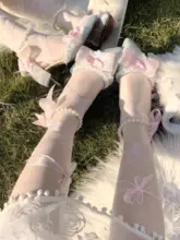 ハイヒール レディース チュール ストラップ うさぎモチーフ ハンドメイド ロリータ 甘め