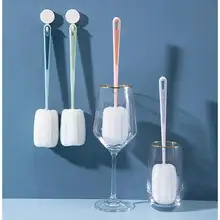 洗浄用スポンジブラシ【長柄・洗面器・隅まできれいに】