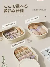 インナーウェア収納ボックス【靴下・パンティ・ブラ用の3イン1仕切り整理箱】