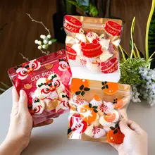 新年用スナック保存袋【自封式・焼き菓子用・ジッパー付き】