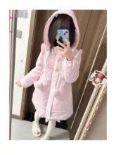 可愛いロリータ風フード付き冬用コート【柔らかな素材・デザイン性】