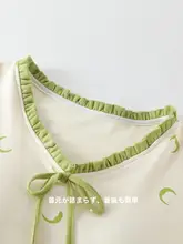春秋用 コットン製 長袖 レディースパジャマ【胸パッド付き・外出にも最適】（セットアップ対応）