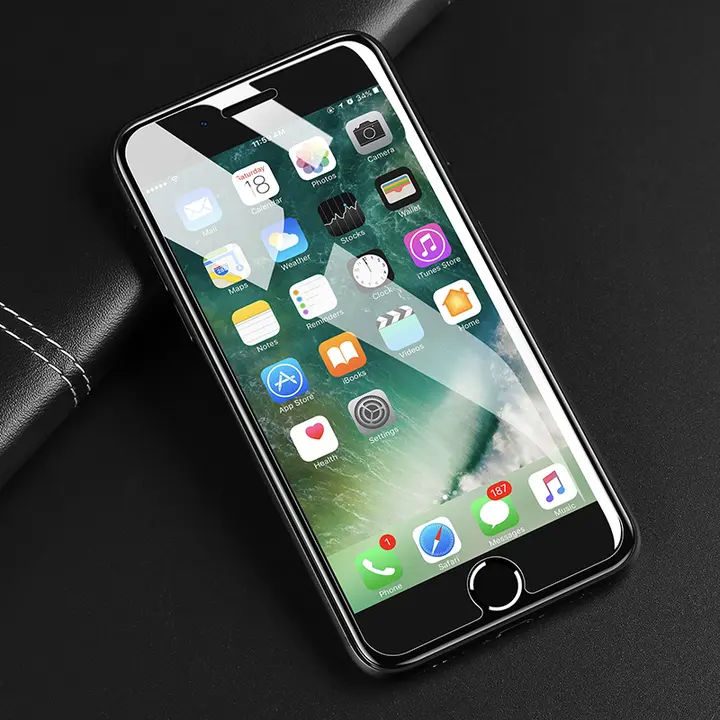 SmartDevil スマホ保護フィルム 強化ガラス フルカバー ブルーライトカット 指紋防止 耐衝撃 iPhone 8 Plus 7 Plus 6s Plus SE 2 3 対応
