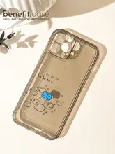 スマホケース iPhone 15対応 個性的な透明ソフトシリコン 落下防止