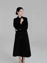 古典的なデザインのダブルフェイスカシミヤコート【極上の柔らかさ・アンティーク襟】