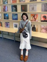 エレガントなレトロ風プリーツデザインの中丈フレアスカート【Aライン・波型・スリム効果】