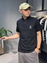 極上の柔らかさD字刺繍ポロシャツ【コットン・短袖・スタイリッシュ】