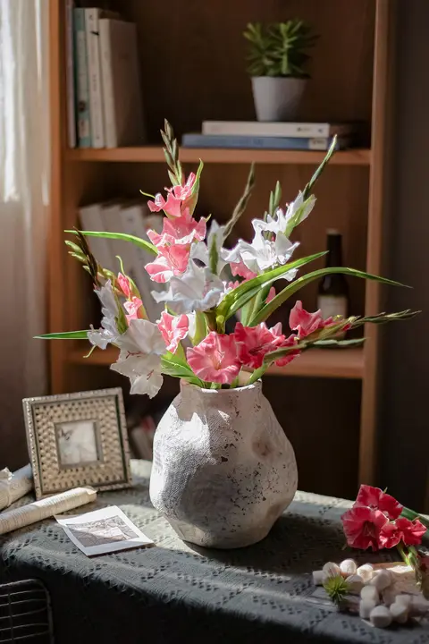 高級感ある造花 アイリスのブーケ【リビング用・インテリア装飾】