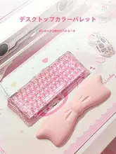 キーボードマウスセット V60 磁気軸 ピンク おしゃれ オフィス ゲーム プレゼント ギフト
