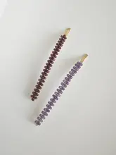 天然アメジストの一言ヘアピンデザイン