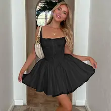 宮廷風レトロバレエスタイルレースキャミワンピース【秋用・ウエスト絞り・Aライン】