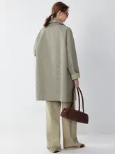 レトロチェック柄ABリバーシブルコート【ロングタイプ・翻領デザイン】