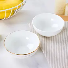 金縁磁器製 飯碗【純白色・家庭用・業務用】