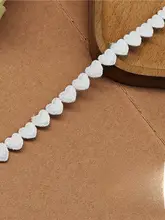 心形ピンクの水溶刺繍レーストリム【幅広・ロリータスタイル】