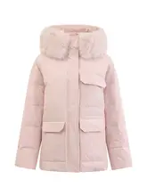 フード付き毛皮襟のゆったりダウンジャケット【女性用・冬用・極上の柔らかさ】