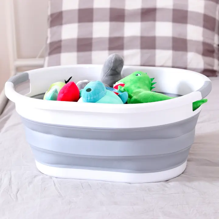 折りたたみ式大容量洗面器【プラスチック製・深型・家庭用】