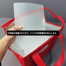 大容量アルミフォイルエコバッグ【ハンドル付き・収納ポケット・ファスナー仕様】